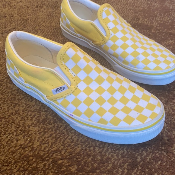 Yellow Checkered Vans - Picture 2 of 13